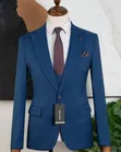 Mario Casas Classic Blue Suit - 3 Pieces - 2