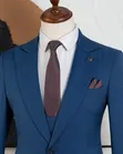 Mario Casas Classic Blue Suit - 3 Pieces - 3