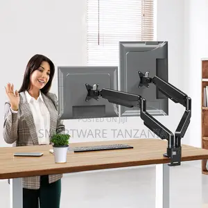 Dual Monitor Mount with Adjustable Arms (13-27 Inch, VESA)