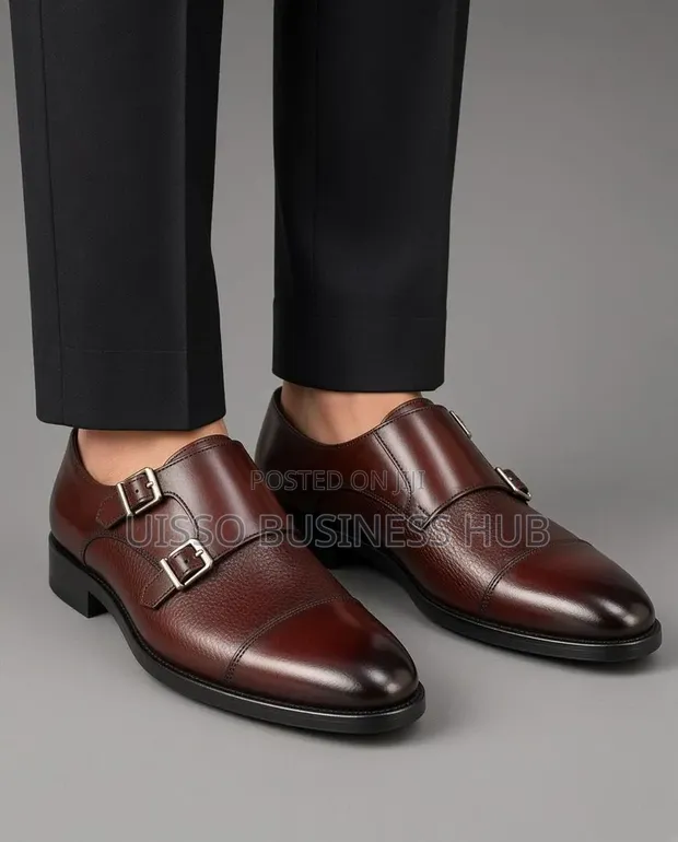 Men's Double Monk Strap Shoes - 1