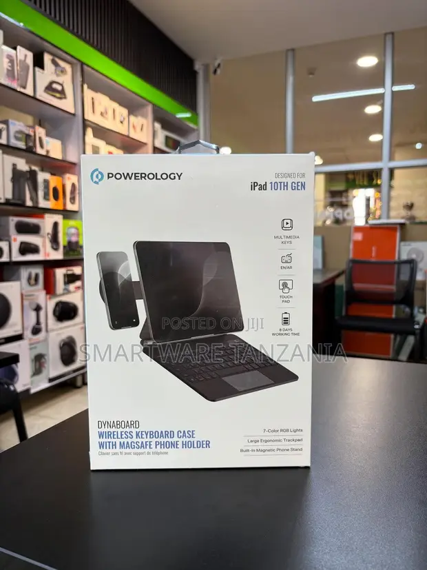 Powerology DynaBoard Keyboard Case kwa iPad 10th Gen na MagSafe - 1
