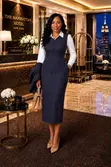 Official 3-Piece Pinstripe Office Dress Set - 2