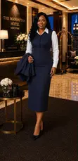Official 3-Piece Pinstripe Office Dress Set - 4