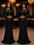 Sparkle Sequin Mermaid Evening Gown - 1