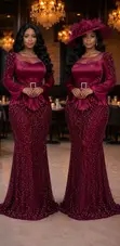 Sparkle Sequin Mermaid Evening Gown - 2