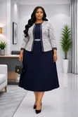 Women's Multicolor Swing Dress - 4