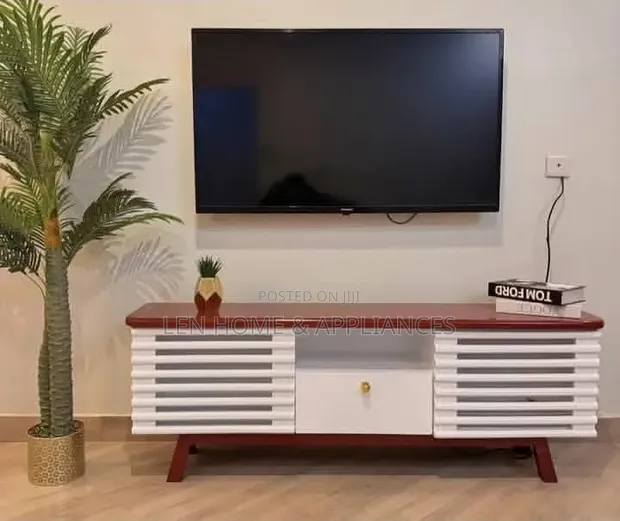 Wood-Mode White TV Stand - 1