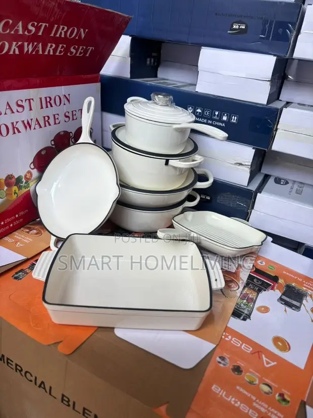 7-Piece Enameled Cast Iron Cookware Set - 1