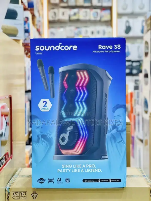 Soundcore Rave 3S 200W Party Speaker with Microphones - 1