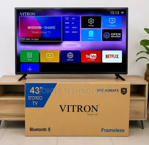 Vitron 43 Inch Smart Frameless TV - 1