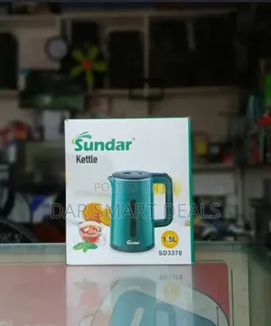 Sundar Electric Kettle (Model SD3370) - 1.5L, Dark Green