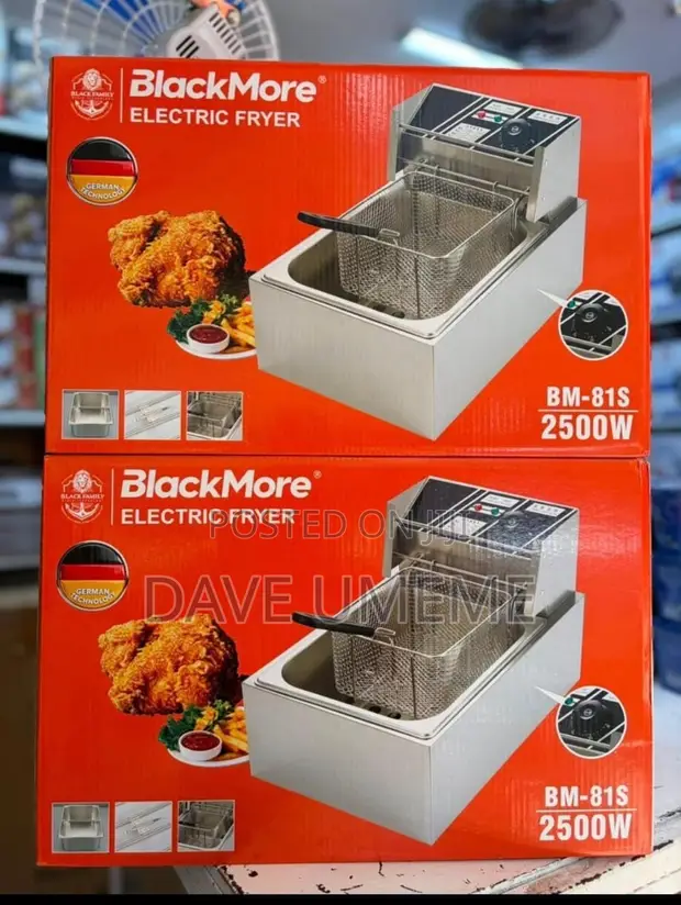 Black More Electric Deep Fryer 6L - 1