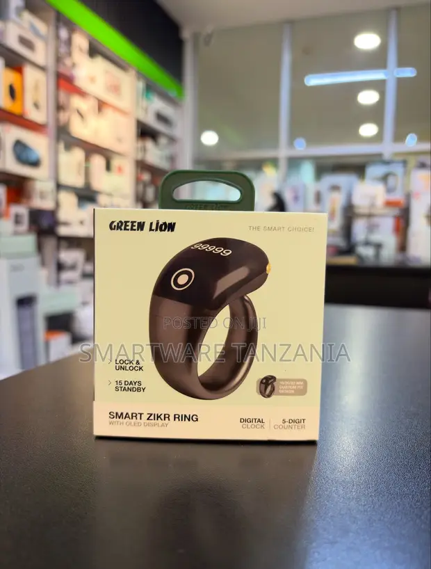Green Lion Smart Zikr Ring with OLED Display - 1
