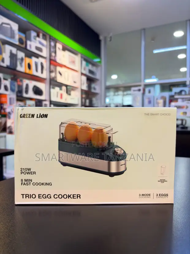 Green Lion Trio Egg Cooker, 210W, 8 Min Cooking - 1