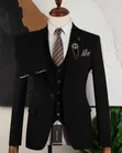 Mario Casas Men's Black Suit - Brand New - 1