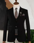 Mario Casas Men's Black Suit - Brand New - 4
