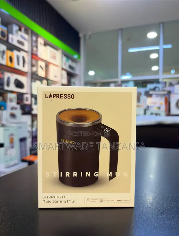 LePRESSO Mug ya Kujichanganya Yenyewe, 380ml, Chuma cha 304 - 1