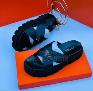 Prada Big Sole Men's Leather Sandals - New & Original