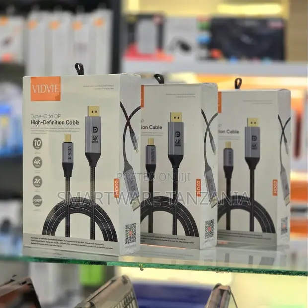 Vidvie Type-C to DisplayPort Cable, 4K@60Hz, 10ft Braided - 1