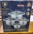 Kaisa Villa 8pc Sufuria za Chuma cha Kutolea Kutokua kwa Induction - 1