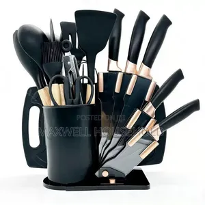 19-Piece Pink Silicone Kitchen Utensil Set
