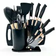19-Piece Pink Silicone Kitchen Utensil Set - 1