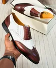 New Clarks Moccasins - Brown and White Mix Leather - 1