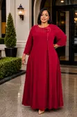 Embellished Chiffon Maxi Dress - 3