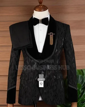 Perino Black Suit - 3 Pieces