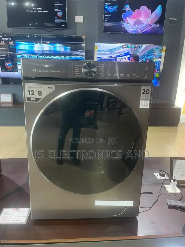 TCL Mashine ya Kufulia Kg 12 Wash / Kg 8 Dry Full Automatic yenye Wi-Fi - 1