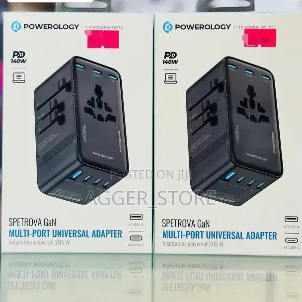Powerology Spetrova GaN Multi-Port Universal Adapter (205W) - 1