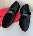 Christian Louboutin Velvet Buckle Moccasins - 1