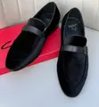 Christian Louboutin Velvet Buckle Moccasins - 5