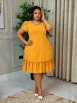 Modern Casual Dress - Multicolored - 1