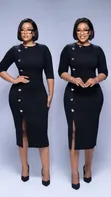 Heavy Cotton Stretch Dress - Brand New - 1
