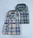 Men's Long Sleeve Checked Cotton Shirts (Brand New) - 1