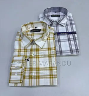 Men's Long Sleeve Checked Cotton Shirts (Brand New)