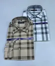 Men's Long Sleeve Checked Cotton Shirts (Brand New) - 3