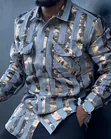 Premium Metallic Striped Casual Shirts - 5