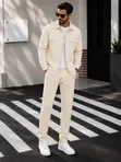 Cream Suit Jackets Style - 3