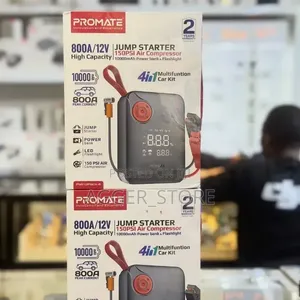 Promate 800A Jump Starter with 150 PSI Air Compressor