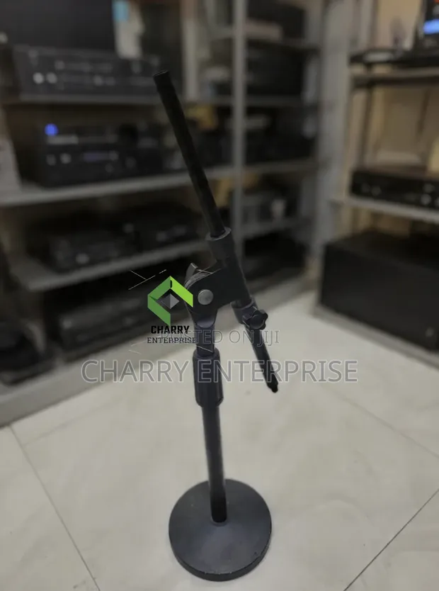 Heavy Adjustable Desktop Microphone Stand for Meetings & Recording - 1