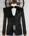 Men's Black Suit - 3 Pieces - 1
