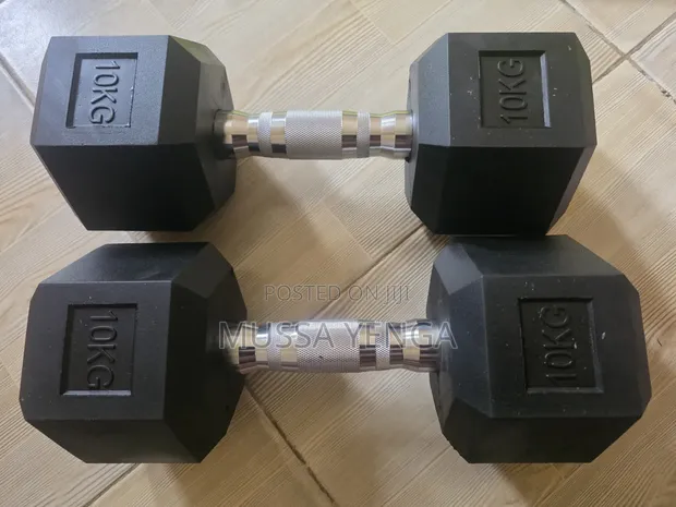 Bodygym Dumbbell ya Mpira ya Heksagoni 10KG - 1