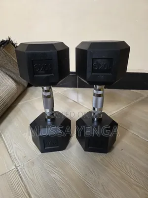 Bodygym Dumbbell ya Mpira ya Heksagoni 10KG