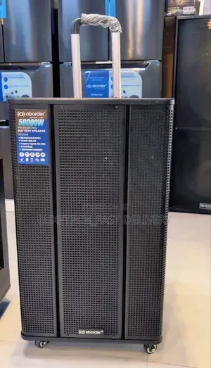 Aborder 15-Inch 50000W Rechargeable PA Speaker with Wireless Mic