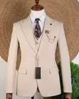 Mario Casas Men's 3-Piece Suits - 3