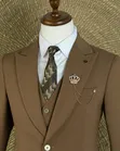 Mario Casas Men's Suit - Light Brown - 5
