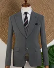 Mario Casas Gray Men's Suit - Brand New - 1