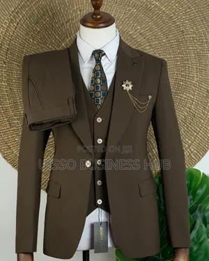 Mario Casas Men's Dark Brown Smart Outfit